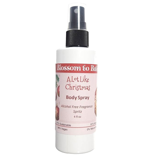 Blossom to Bath A Lot Like Christmas Body Spray (4 Ounce) - Phthalate Free Fragrance - Energizes Skin with a Spicy Sweet Scent