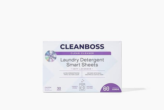 CleanBoss Laundry Detergent Smart Sheets - 30 Sheets