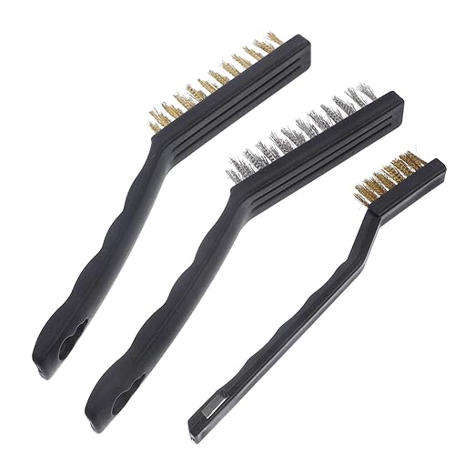 Luxshiny 5sets Multipurpose Wire Brush Set Grout Cleaner for Automotive Cleaning Scrub Brushes for Cleaning Cars Houses Electric for Wire Brass