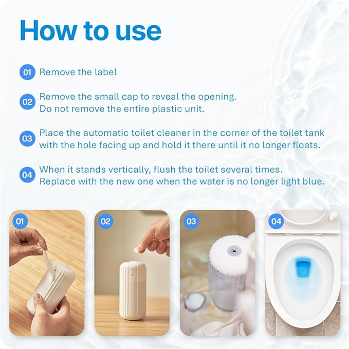Fresh & Fresh Automatic Toilet Bowl Cleaners (Sunset Orange) - 8 Bottles(UPTO 2500 FLUSHES/Bottle), Commercial and Residential Toilet Cleaner 3-4 MONTH Lasting Toilet Bowl Cleaner Bottle