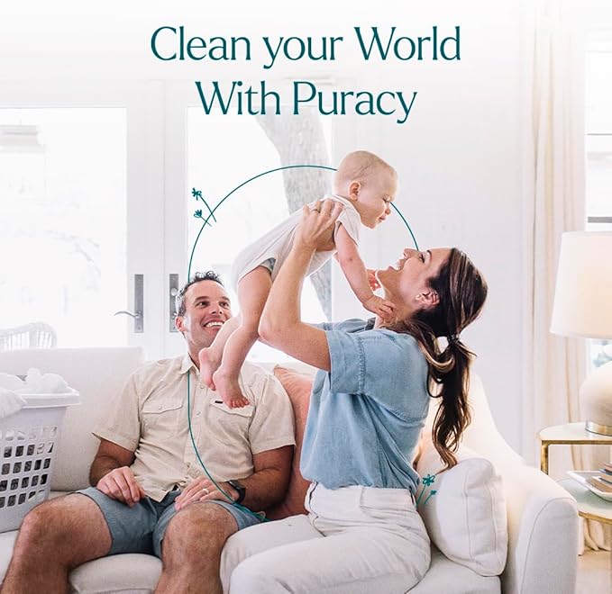 Puracy Wood Floor Cleaner Concentrate - pH Neutral Plant-Powered Hardwood All Purpose Cleaner - Residue-Free Non-Sticky Cleaning Solution As Seen on TikTok (Blue Sage & Driftwood, 16 fl oz)