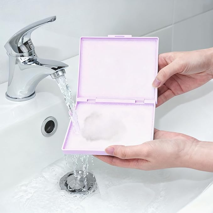 Briartw Stamp Cleaning Kit:Purple Stamp Scrubber & All-Purpose Stamp Cleaner Spray | Dual-Sided Cleaning Pad for Rubber, Clear, Cling & Foam Stamps | Complete Care for Water-Based & Permanent Inks