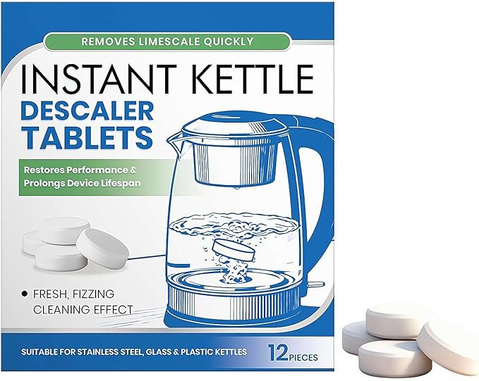 Kettle Descaler Tablet,12/36 Packs Powerful Limescale Removal,Efficient Water Bottle Cleaner Removes Hard Water Buildup,Limescale Remover Tablet For Kettles, Coffee Machines, Shower Heads (1pcs)