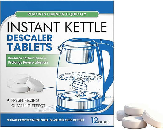 Kettle Descaler Tablet,12/36 Packs Powerful Limescale Removal,Efficient Water Bottle Cleaner Removes Hard Water Buildup,Limescale Remover Tablet For Kettles, Coffee Machines, Shower Heads (1pcs)