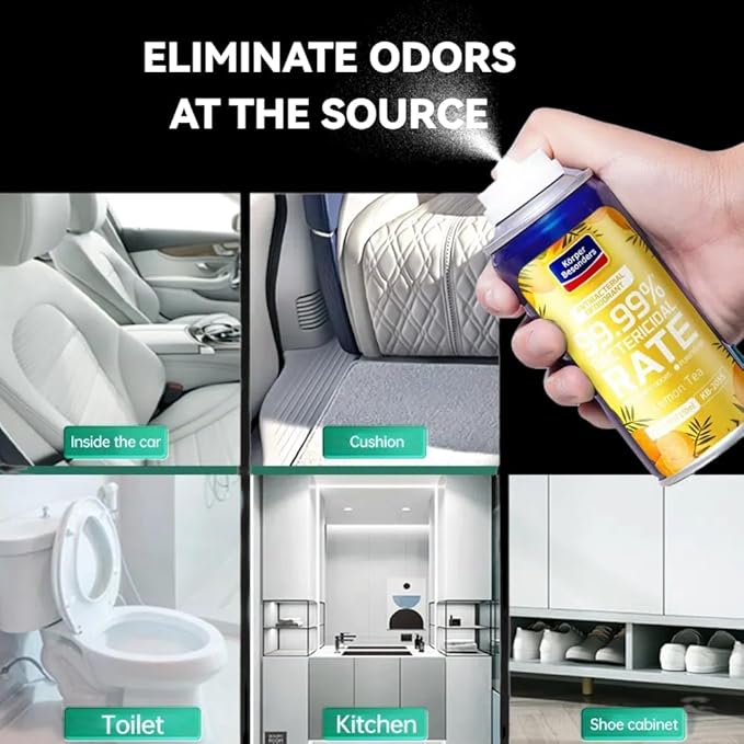 Glodway Air Refresher,Odor Eliminator Remover Spray,Odor Remover,Lemon Long-Lasting Scent For Home,Couch,Mattress,Furniture, bathroom,Fabrics & Trash,6 Ounce,2 pack