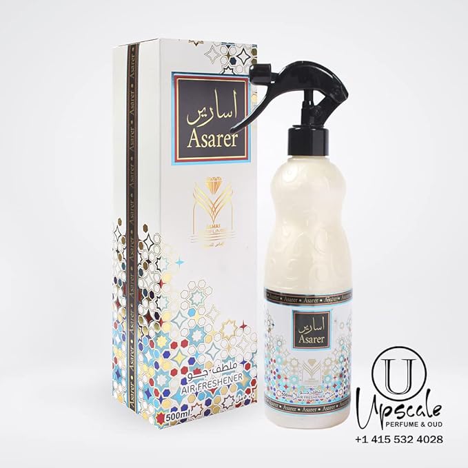 ††† Upscale Perrfume & Oud co. Asareer Air Freshener - 16.9FL.OZ Fabric spray - Natural Aged Oud Scent - Odor Fighting Room Spray - long lasting Aroma for home