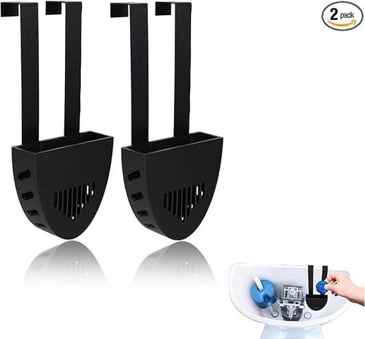 2pcs Toilet Tank Cleaning Tablet Holders, Premium Hanging Toilet Bowl Tablet Holders for Inside Tank Caddy Practical Bathroom Accessories Compatible with Vacplus