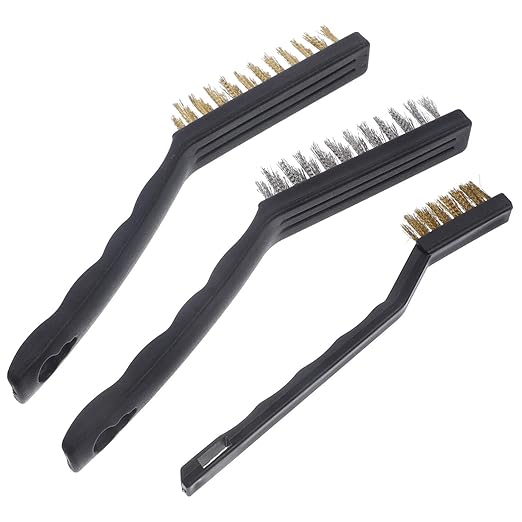 Luxshiny 2 Sets Multipurpose Wire Brush Set Groove Cleaning Brush for Forging Brick Cleaning Paint Removal Automotive Stainless Steel