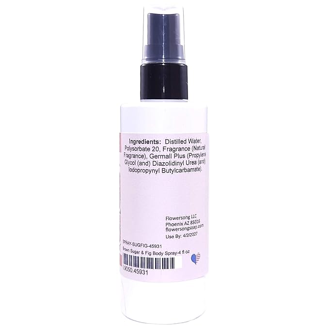 Blossom to Bath Brown Sugar & Fig Body Spray (4 Ounce) - Natural Fragrance - Energizes Skin with a Rich Fruity Scent