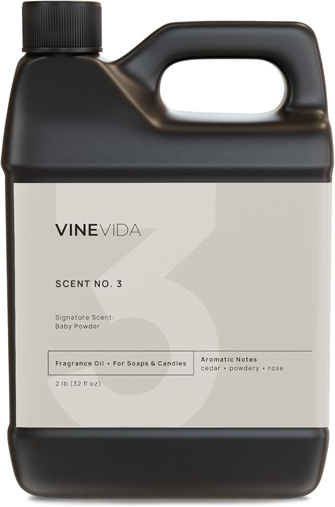 VINEVIDA [32oz] Scent NO. 3 Baby Powder Fragrance Oil for Candle Making and Soap Making - Premium Candle Scents for Soy Candles