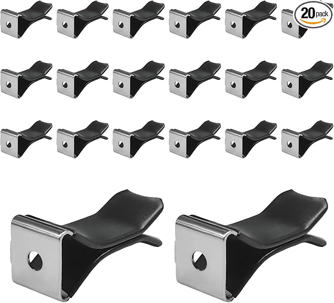 20PCS Square Head Car Vent Clips, Auto Air Conditioner Decorative Clips Output Perfume Clamp, Metal Air Freshener Clip Vent Output Clamps Replacement for Most Vehicles