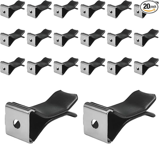 20PCS Square Head Car Vent Clips, Auto Air Conditioner Decorative Clips Output Perfume Clamp, Metal Air Freshener Clip Vent Output Clamps Replacement for Most Vehicles