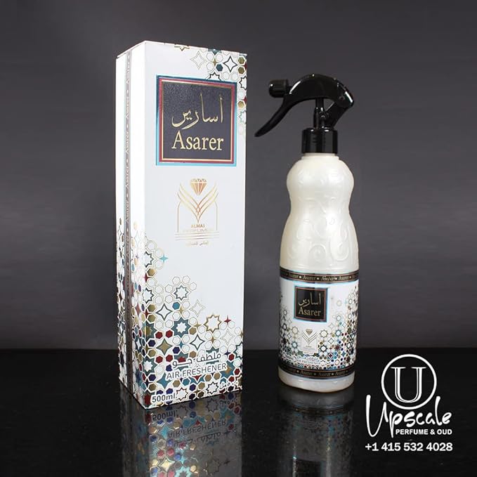 ††† Upscale Perrfume & Oud co. Asareer Air Freshener - 16.9FL.OZ Fabric spray - Natural Aged Oud Scent - Odor Fighting Room Spray - long lasting Aroma for home