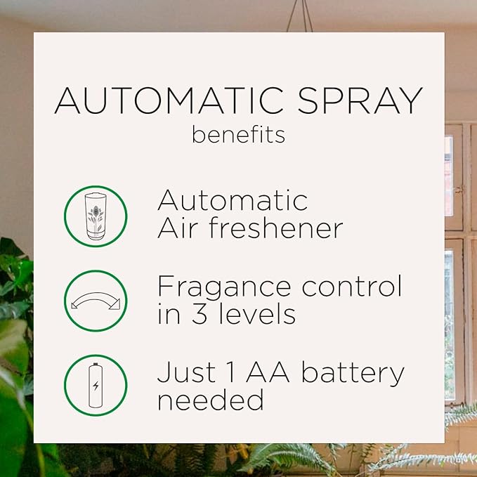 Air Wick Automatic Spray Starter Kit (Gadget + 2 Refills), Summer Delights, Essential Oils, Air Freshener, Odor Neutralization