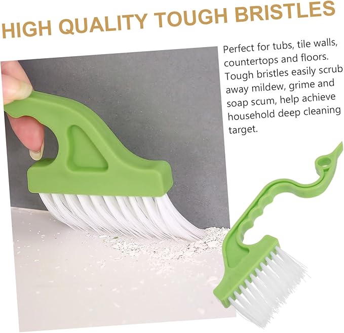 LIFKOME Nylon Bristles Cleaning Brush Grout Cleaner for Bathroom Kitchen Shower Window Handheld Groove Brush