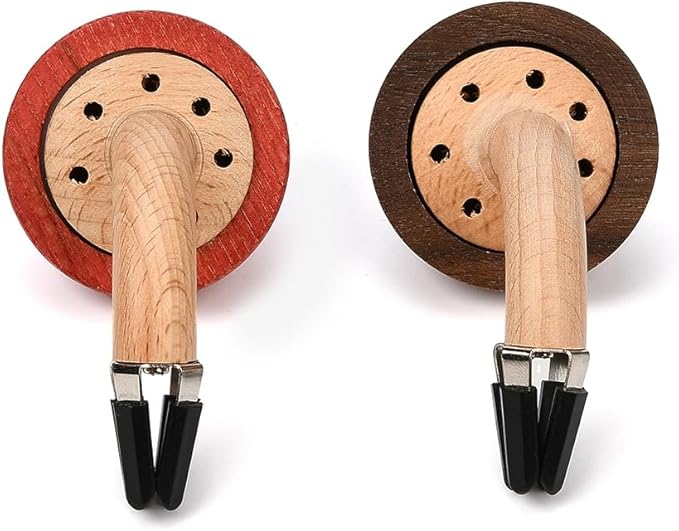 XhuangTech 2 Pack Wood Car Diffusers Vent Clips with Fragrance Pads, Car Air Diffuser Freshener Vent Clip, Natural Wood Air Conditioning Cute Auto Interior Accessories Mushroom Decoration for Cars