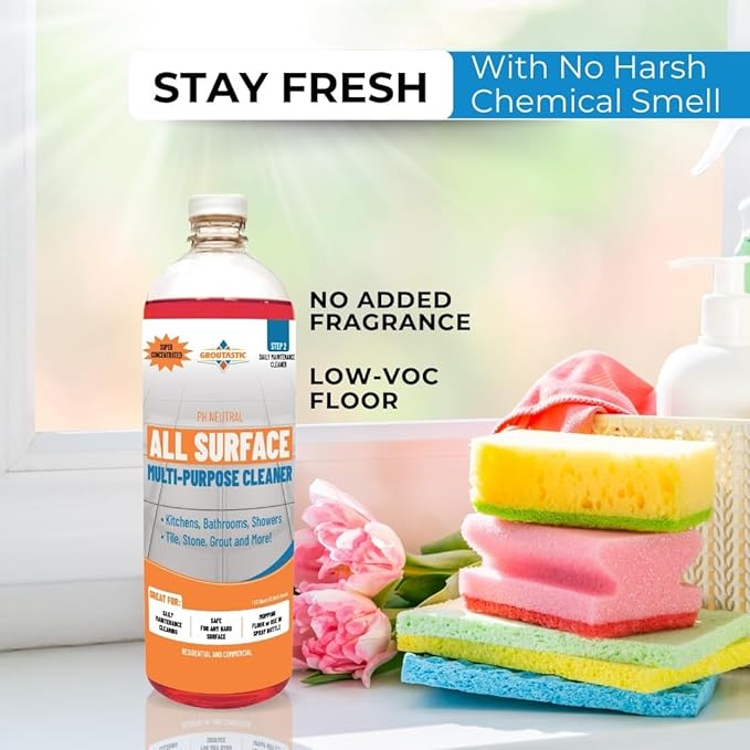 All-Surface Daily Cleaner Streak-Free Multi-Surface for Tile, Stone, Countertops, Stainless Steel & More, PH-Neutral, Residue-Free