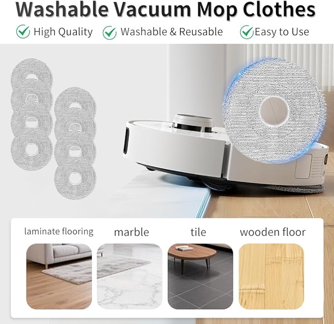L40 Ultra Accessories Kit Compatible with Dreame X40 Ultra/X40 Master/MOVA P10/P50 Pro Ultra Robot Vacuum, 2 Main Brush, 4 Mop Cloth Pads, 6 Side Brushes, 4 HEPA Filters,6 Dust Bag, 1 Cleaning Tool