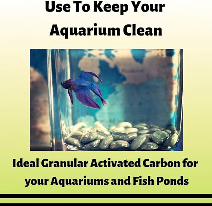 12x40 Mesh Size Coconut Shell Activated Carbon, Premium Charcoal Filter Media for Aquarium and Water Filtration (Removed Odors and Discoloration) - Resealable Bulk 1 Pound Bag (455 Grams)