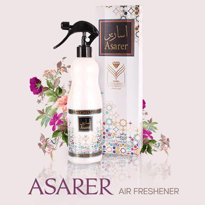 ††† Upscale Perrfume & Oud co. Asareer Air Freshener - 16.9FL.OZ Fabric spray - Natural Aged Oud Scent - Odor Fighting Room Spray - long lasting Aroma for home