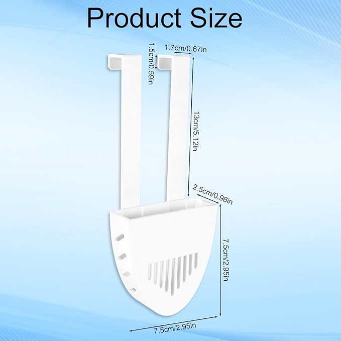 Toilet Tank Holder, Hanging Toilet Bowl Tablet Carrier Hook Holder Hanger Caddy