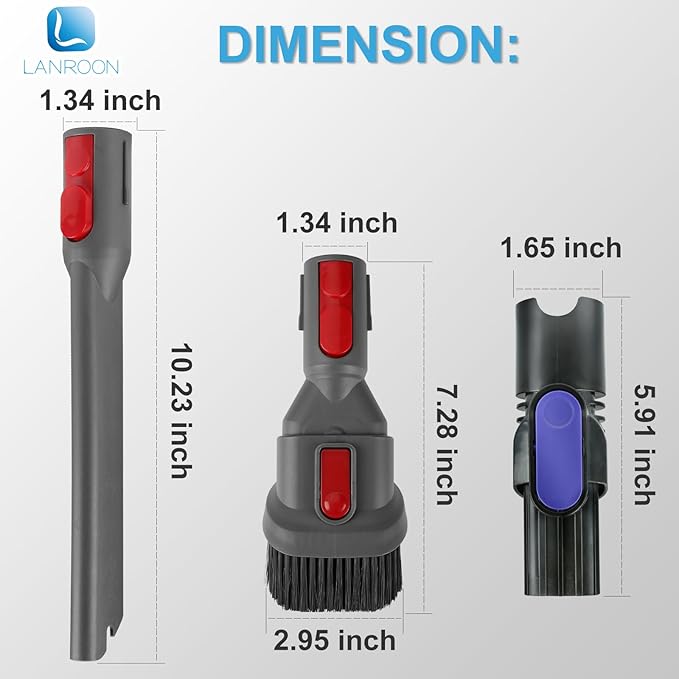 IX141 Crevice Tool Brush Replacement Kit Fit for Shark IX141 IX140 IX140C IX140H IX141H IX142 IZ140 IZ140C IZ141C IZ142 Stick Vacuum