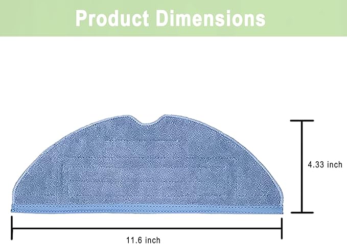 S7 Vacuum Mop Replacement Pads for Xiaomi Roborock S7 Roborock S7+ Roborock S7 MaxV Roborock S8/S8+ Roborock S7 MaxV Plus Roborock T7S T7 plus T7S plus Robot Vacuum,10 Pack Microfiber Mop Pads