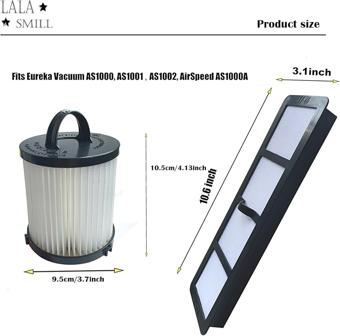Replacement DCF-21 EF 91B Upright Vacuum Filter and EF-6 Filter for Eureka Airspeed AS1001 AS1000A AS1002A AS1004A 67821 68931A Series