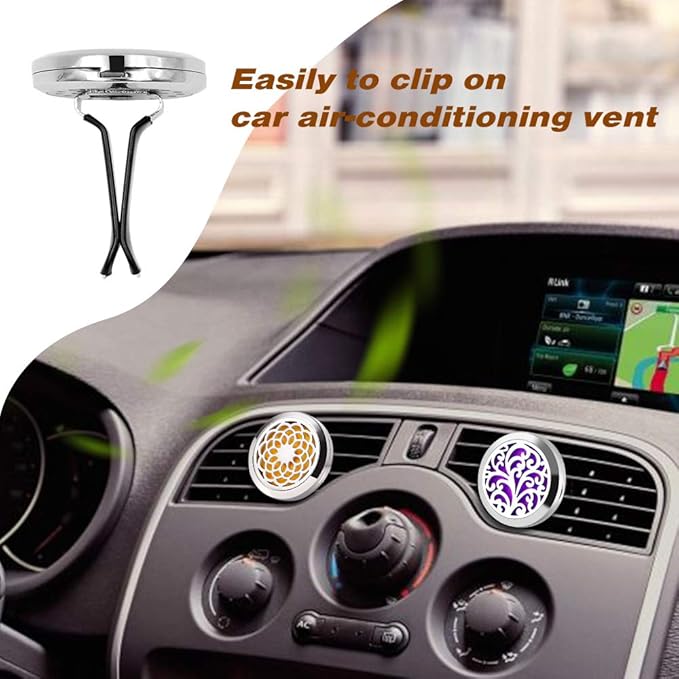 Car Diffuser Vent Clip - 2PCS 30mm Car Essential Oil Diffuser Vent Clips for Home Office Room with 12 Felt Pads Mother's Day, Birthday Gift for Women & Men