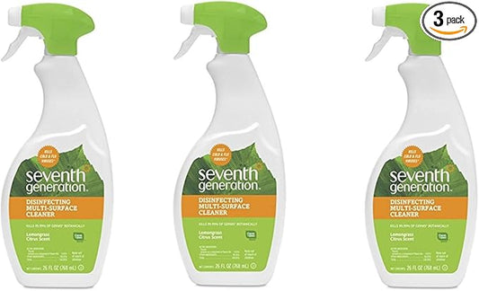 Seventh Generation Botanical Multi-surface Disinfecting Cleaner, Lemongrass Citrus, 26 fl oz (3 pack)