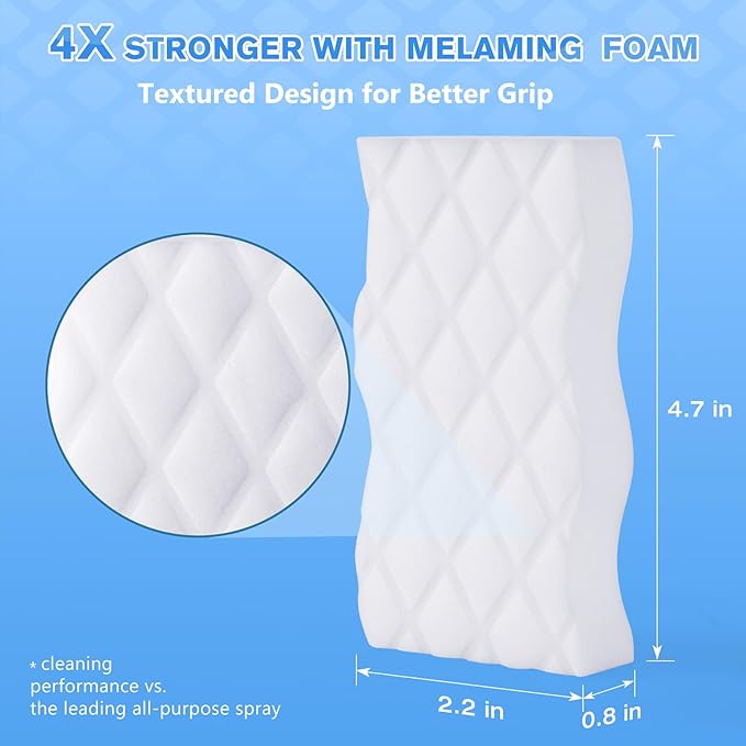 Squish Magic Eraser Sponge, 18 Pack Cleaning Pads for Walls, Oven, Kitchen, and Shoe Cleaner With Melamine Foam, Universal Cleaner