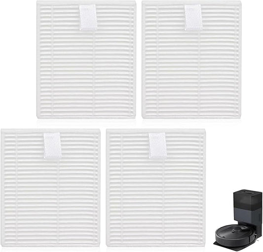 Replacement Filters for Roborock Q7 M5: For Q7 M5+/Q7 L5/Q7 L5+ Vacuum Cleaner Upright Filter Filter Household Cleaning Sweeper Filter,Replacemnet Filter Washable and Reusable(4 Pack White)