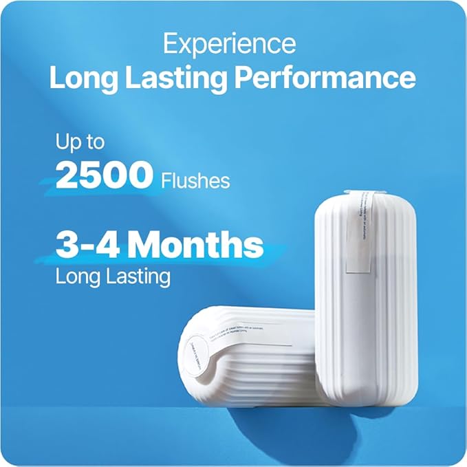 Fresh & Fresh Automatic Toilet Bowl Cleaners (Sky Blue) - 3 Bottles(UPTO 2500 FLUSHES/Bottle), Commercial and Residential Cleaner 3-4 MONTH Lasting Toilet Bowl Cleaner Bottle