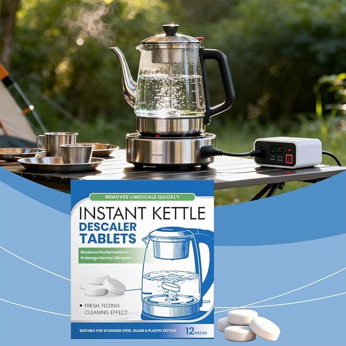 Kettle Descaler Tablet,12/36 Packs Powerful Limescale Removal,Efficient Water Bottle Cleaner Removes Hard Water Buildup,Limescale Remover Tablet For Kettles, Coffee Machines, Shower Heads (1pcs)
