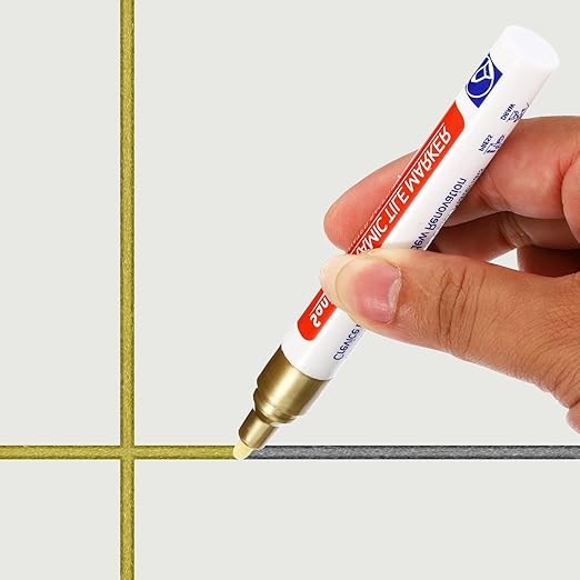 PATIKIL Grout Pen, 4 Pack Brown Tile Marker Waterproof Grout Sealer Pen Tile Repair Pens Paint Pens for Wall Floor Bathroom Kitchen Refresh