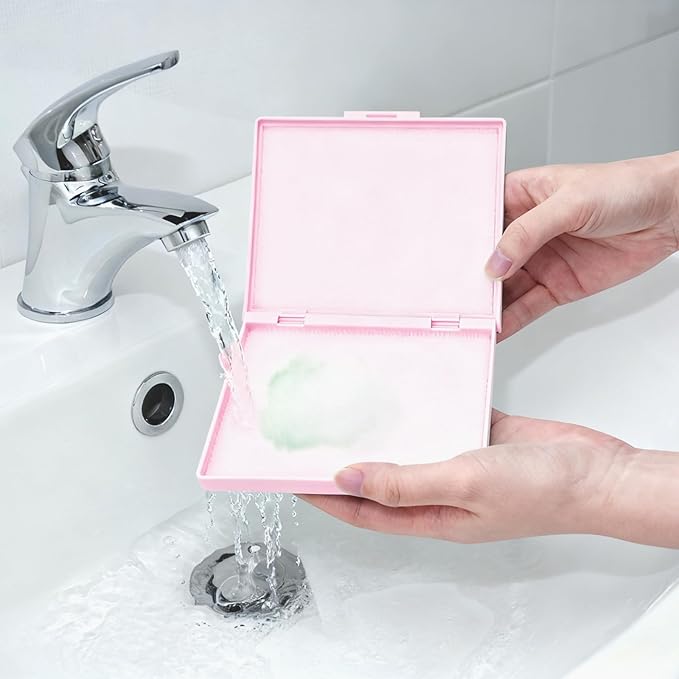 Briartw Stamp Cleaning Kit:Pink Stamp Scrubber & All-Purpose Stamp Cleaner Spray | Dual-Sided Cleaning Pad for Rubber, Clear, Cling & Foam Stamps | Complete Care for Water-Based & Permanent Inks