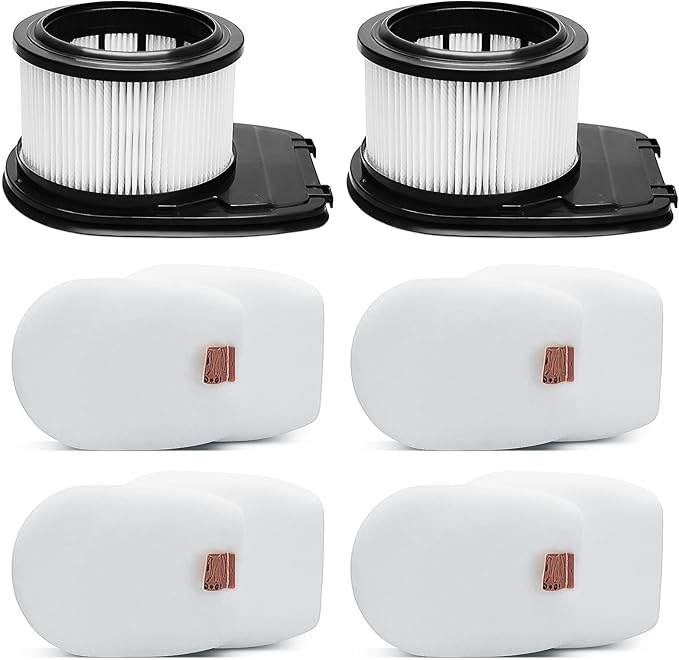 IZ662H Filter for Shark IZ662H IZ631H WZ531H IZ682H Vertex Pro Lightweight Cordless Stick Vacuum, Part XHFIZ500 & XFFKIZ600, 2 Pack HEPA Filter 4 Pack Foam & Felt Filter Kit