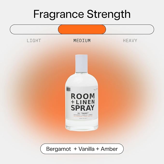 DedCool Room + Linen Spray | 01 Taunt | Natural Fabric & Linen Spray | Non-Toxic, Essential Oil Infused | Freshens Home, Bedding, Couch, Closet & Bath | 3 fl oz