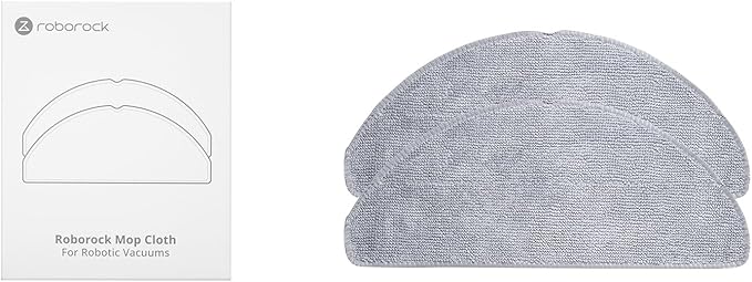 roborock 2 Pack Microfiber Mop Cloths for Q7 M5, Q7 M5+, Q7 L5, Q7L5+ Robot Vacuum Cleaner, Mop Pad Replacement Accessories