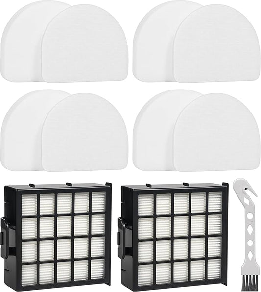 AZ4002 AZ4000 AZ4000C Filter Replacement Parts for Shark Power Detect Pro Max Upright Vacuum Cleaner -2 HEPA Filters 4 Foam & Felt Filters 1 Cleaning Brush