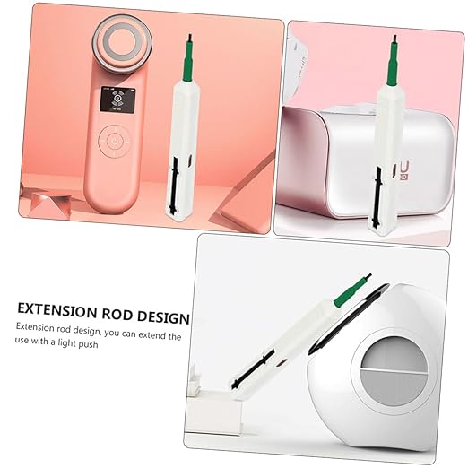 Veemoon Fiber Optic Connector Cleaning Fiber Cleaner Pen Fiber Optic Cleaner Equipment Fiber Cleaning Pen Fiber Optic Wire Cleaner Sc Special Style, 17.5x1.8cm, White, AR123380W81RORXI
