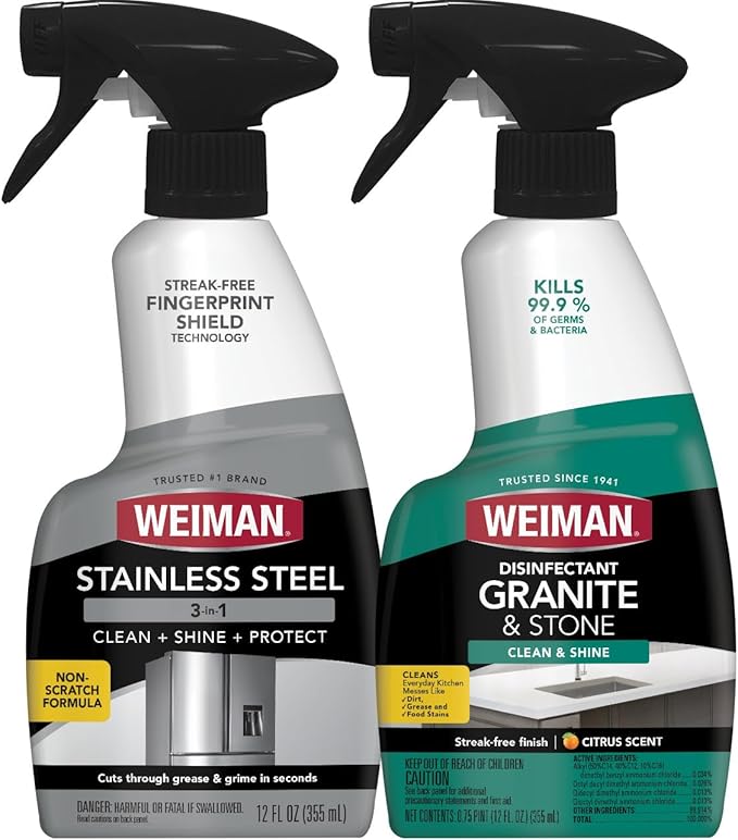 Weiman Stainless Steel & Granite Cleaner - 12 Ounce