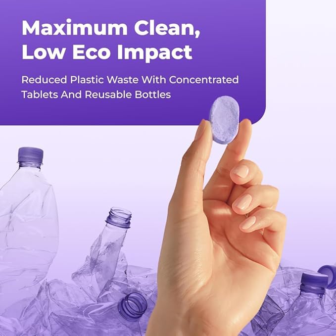 Clean Spray Cleaner for Ovens - Multipurpose Foam Cleaning System - The Solution for Every Stain, All-Purpose Cleaning Spray with Concentrated Cleaning Tablets (1Bottle+24PCS Tablets)