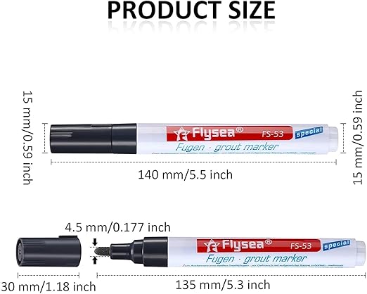 10 Pieces 10 Colors Colorful Tile Grout Pen Tile Gap Repair Color Pen Tile Paint Markers for Tiles Floor Wall Bathroom Kitchen Repair Tools(Multicolor,10 Pieces)