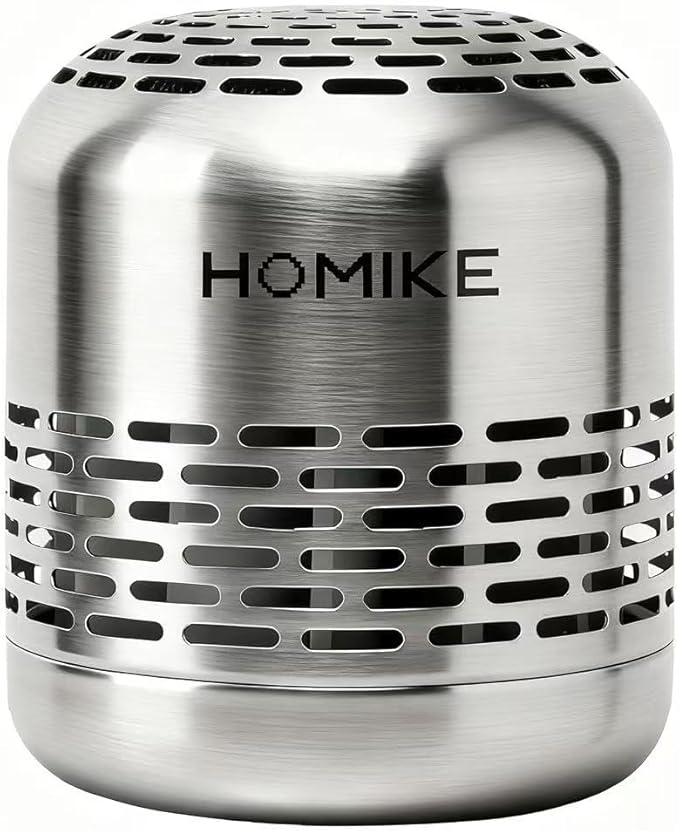 HOMIKE Refrigerator Deodorizer, Odor Eliminator,Last up to 10 Years for Car,Closet,Shoes Cabinet,Fridge and Freezer,Outperforms Baking Soda and Activated Carbon(Stainless Steel)