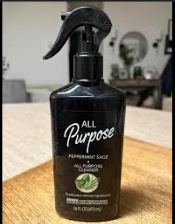 ALL PURPOSE NATURAL PLANTA-Based All Purpose Cleaner, Lemongrass & Citrus Scent, Black Spray Bottle, 16 Fl Oz