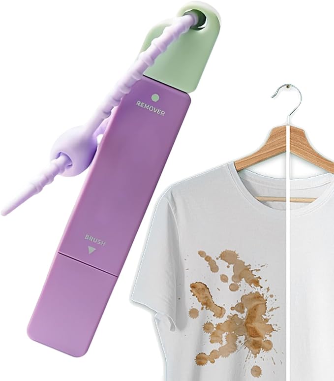 Stain Pen for Clothes Travel Remover, Double-Ended Fabric Cleaning Stick, Instant Spot Cleaner Portable Tool for Adults Kids Clothing, Picnic BBQ Camping Outdoor Trips Laundry