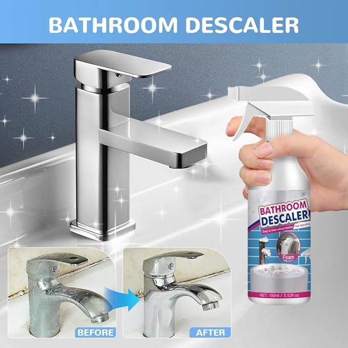 Stubborn Stains Cleaner, 2025 Upgrade Bathroom Descaler Cleaners, Multipurpose Bathroom Foam Cleaner, Bathrooms Descaler Spray for Toilet Bath Shower Glass Sink Cleane (2)