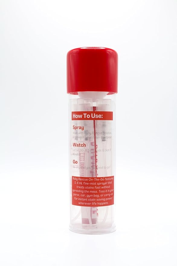 To Go, Ruby Rescue Stain Remover, Powerful Peroxide Formula, Clothes, Carpets, Upholstery, Spray Cleaner, Instantly Lifts Protein-Based Stains