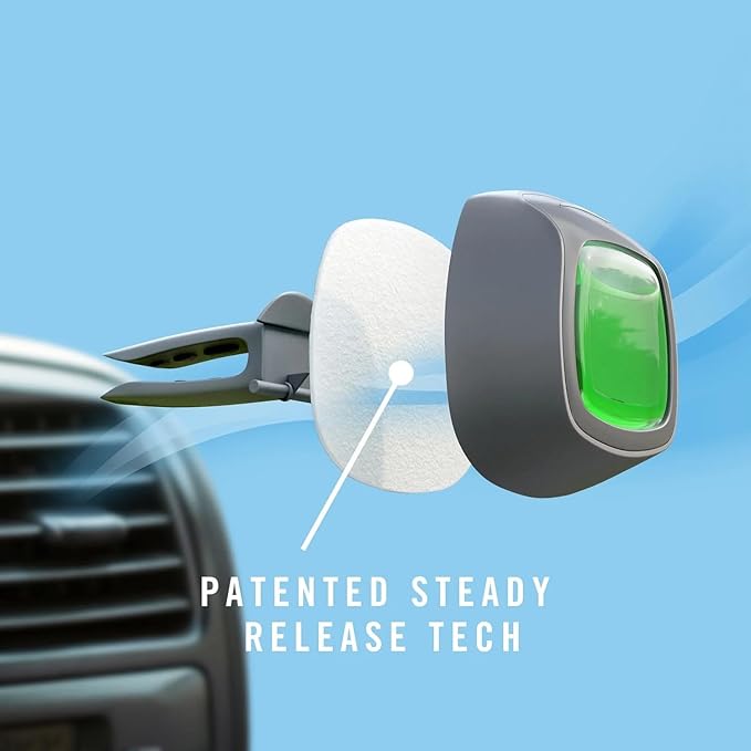 Febreze Car Air Freshener Odor-Fighting Car Vent Clip, Variety, Linen and Sky, Original, Hawaiian Aloha Scent Automatic Air Freshener, 3-Count Pack of 3